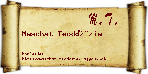 Maschat Teodózia névjegykártya